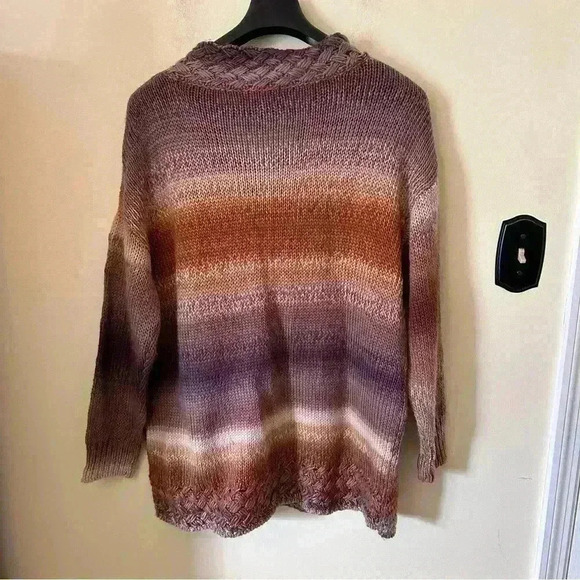 Simply Noelle Women's Open Weave Long Sleeve Crochet Sweater Size L/XL - Picture 4 of 5